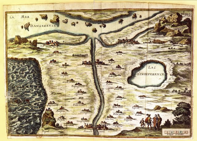The Carte de Tendre, Madeleine de Scudéry; engraved by François Chauveau