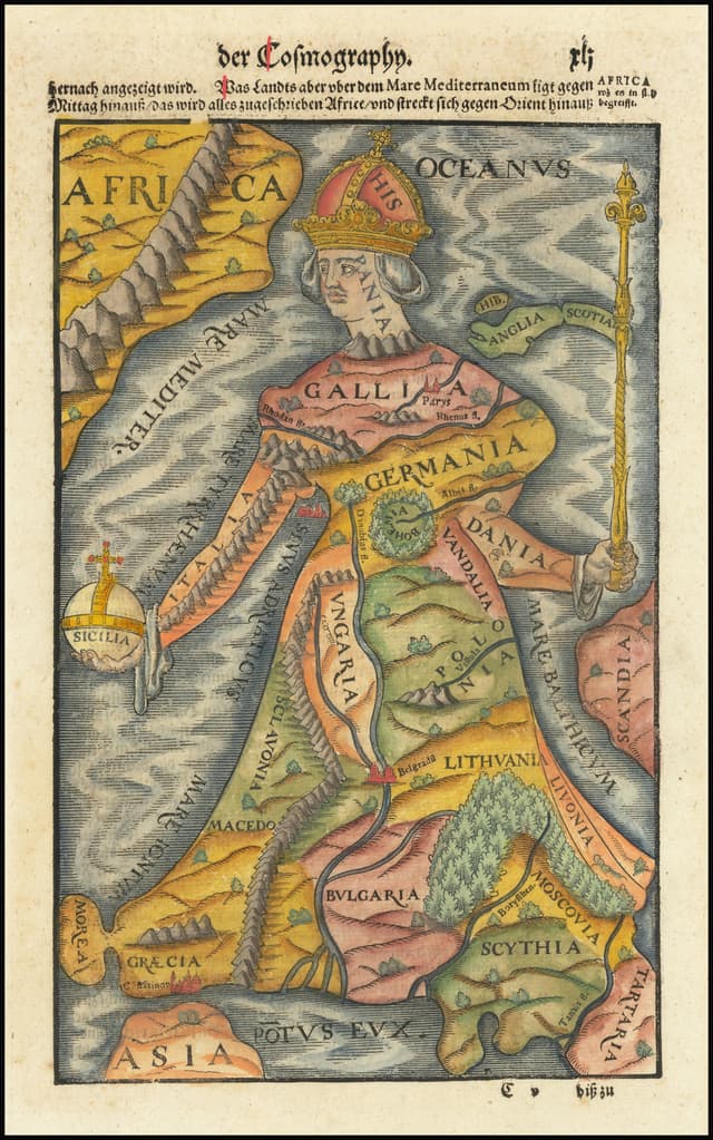 Europa Regina, Johannes Putsch; popularized by Sebastian Münster