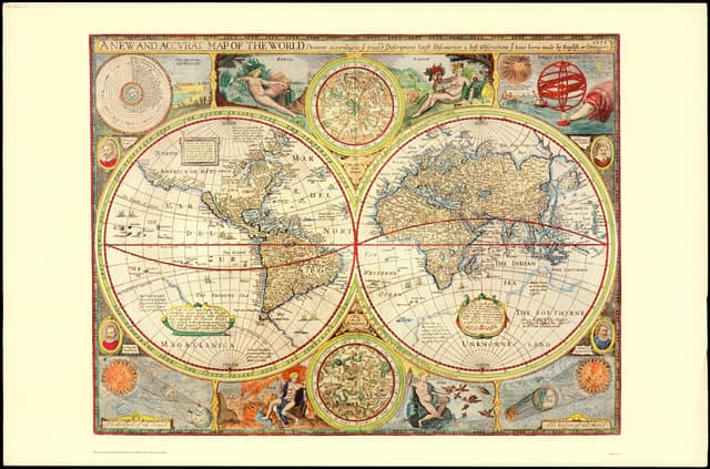 A New and Accurat Map of the World, John Speed