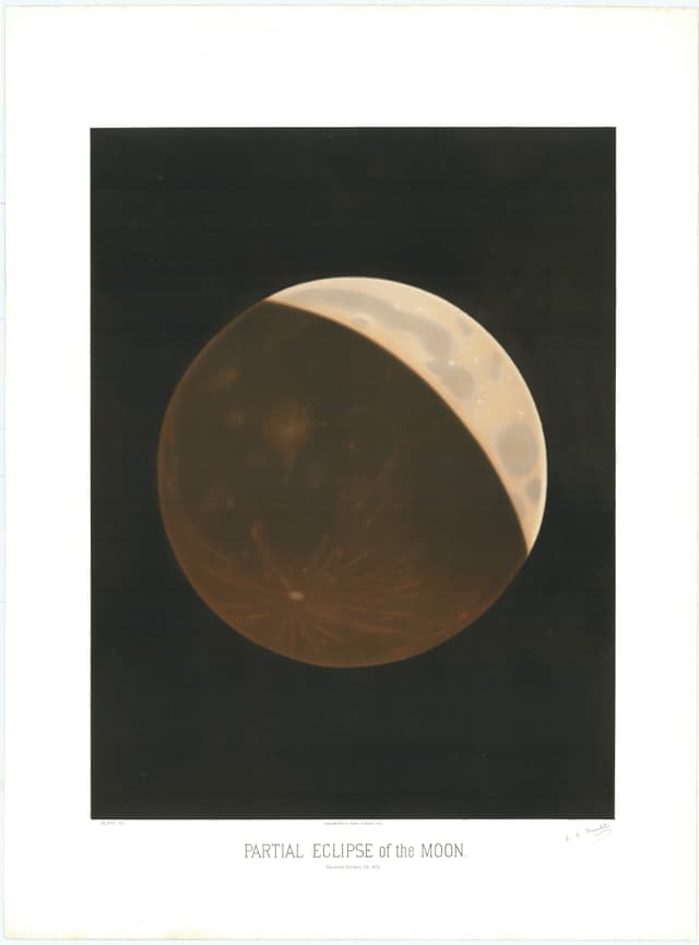 Partial Eclipse of the Moon, Étienne Léopold Trouvelot