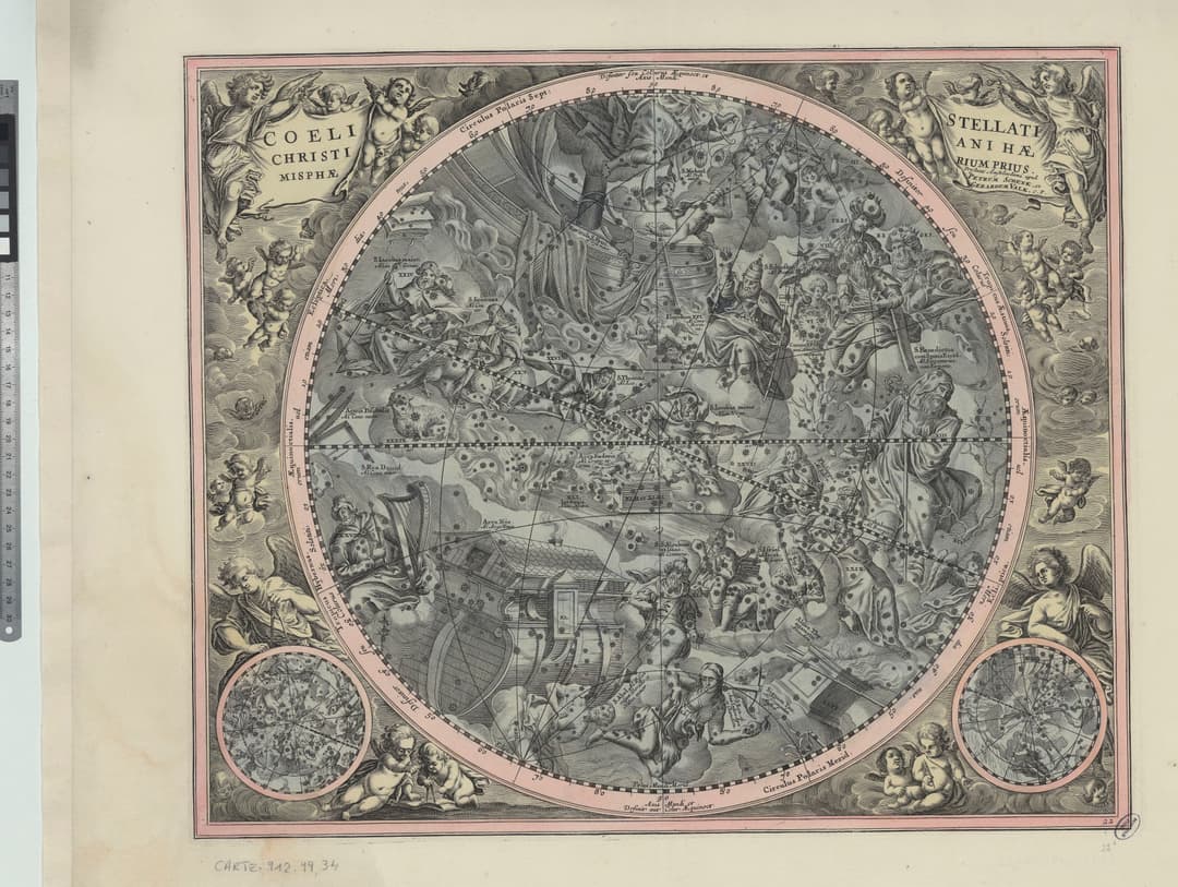 A Celestial Hemisphere, Andreas Cellarius