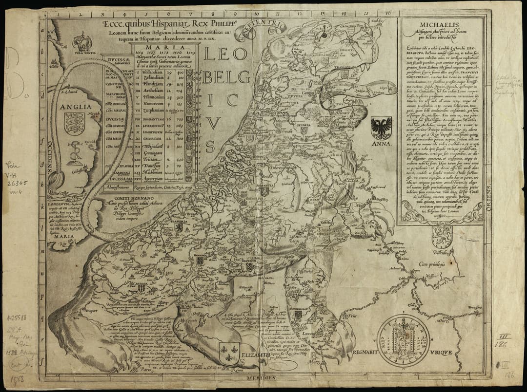 Leo Belgicus, Michael Aitzinger; Claes Janszoon Visscher