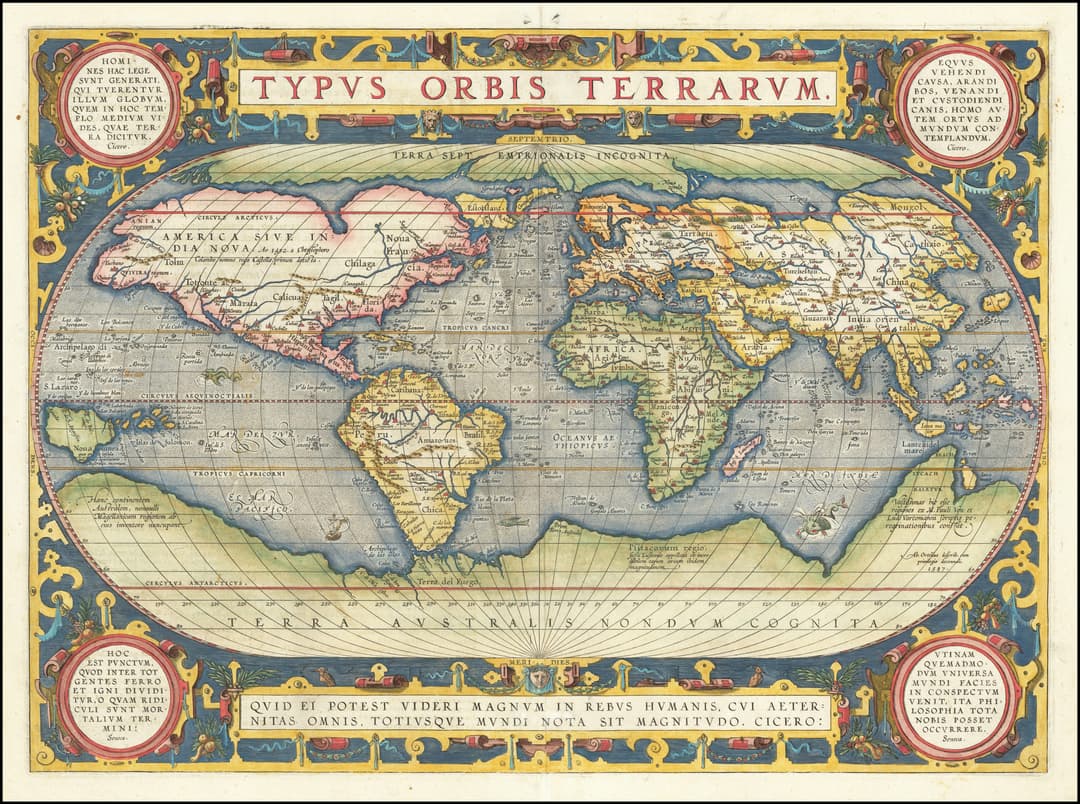 Typus Orbis Terrarum, Abraham Ortelius