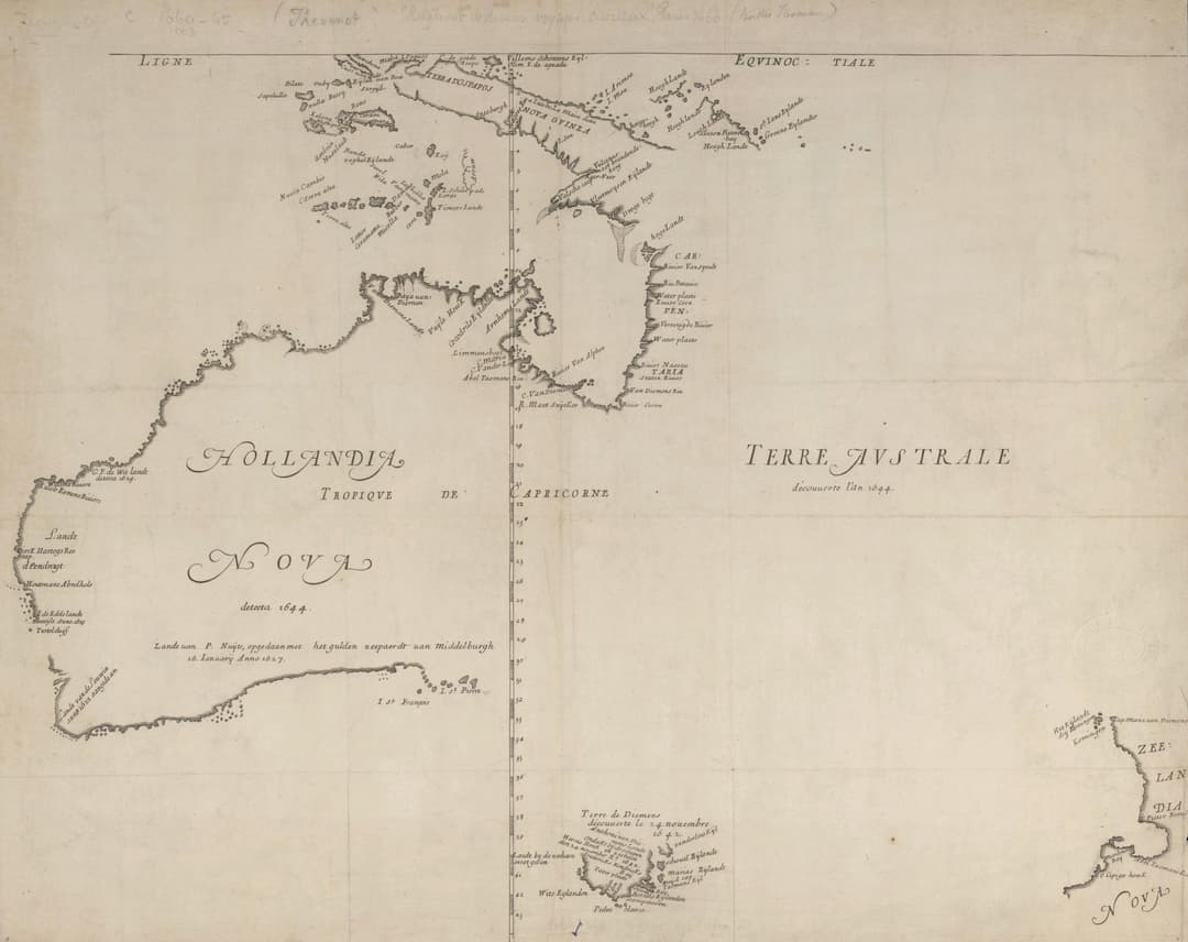 New Holland (Australia), Melchisédech Thévenot (after Tasman)